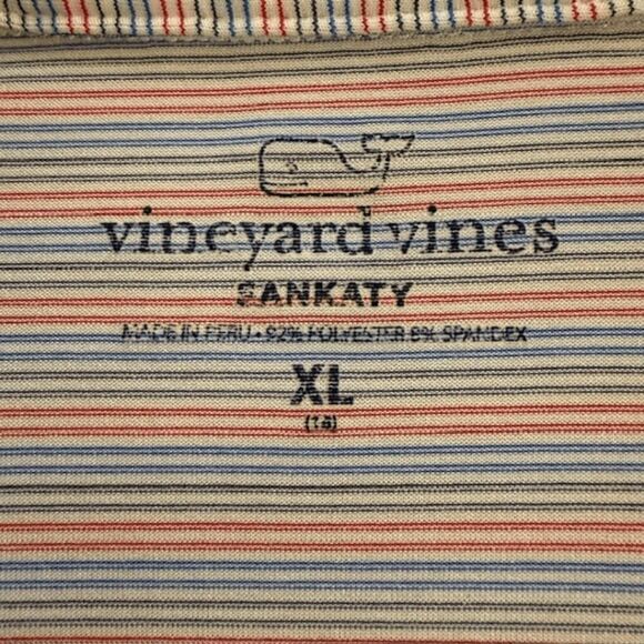 Vineyard Vines Boy's Sankaty Striped Short Sleeve Polo Shirt Multicolor Size 16/ - Picture 4 of 6